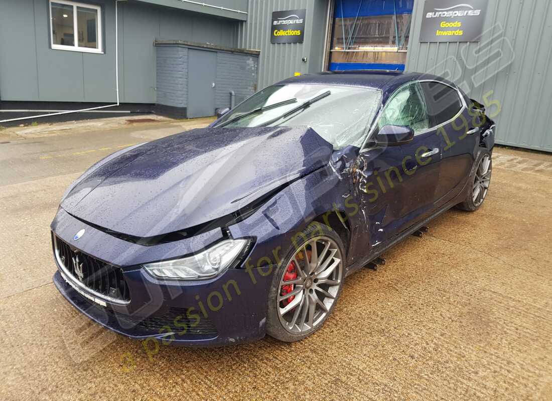 maserati ghibli (2016) being prepared for dismantling at eurospares