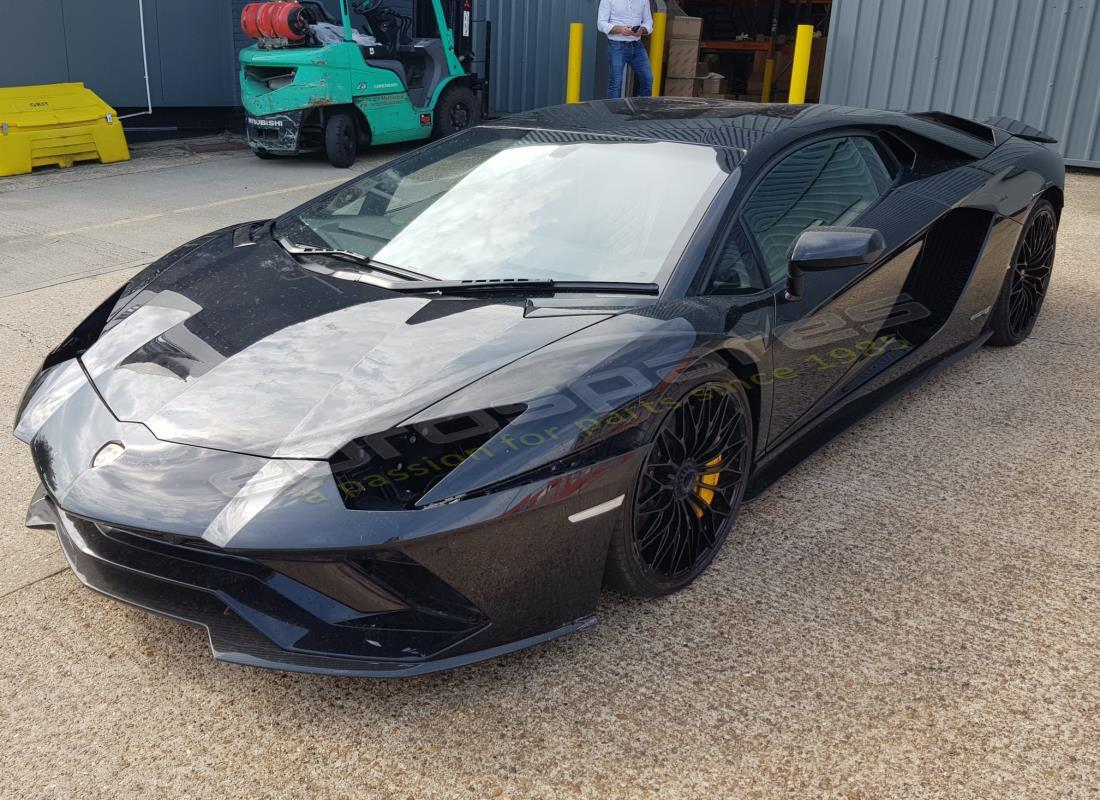 lamborghini 2018 (lp740-4 s coupe) being prepared for dismantling at eurospares