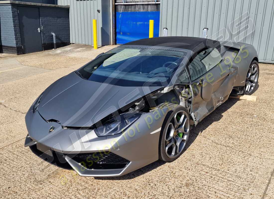 lamborghini 2017 (lp610-4 spyder) being prepared for dismantling at eurospares