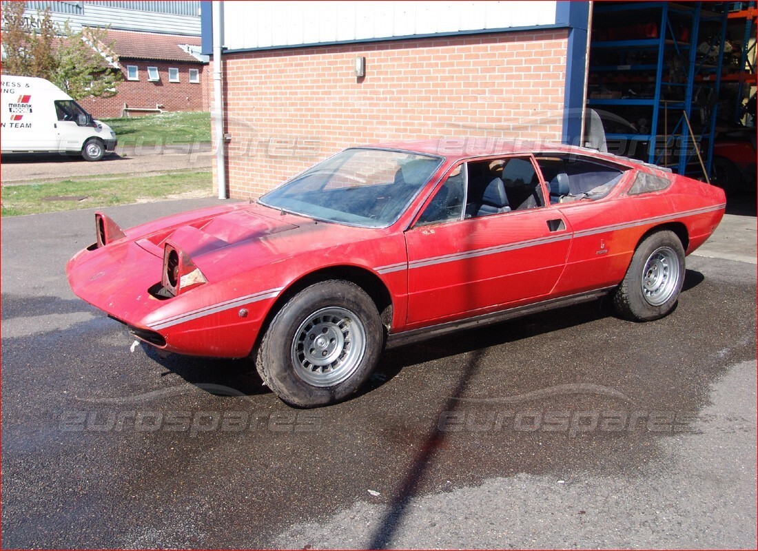 lamborghini urraco p250 / p250s being prepared for dismantling at eurospares