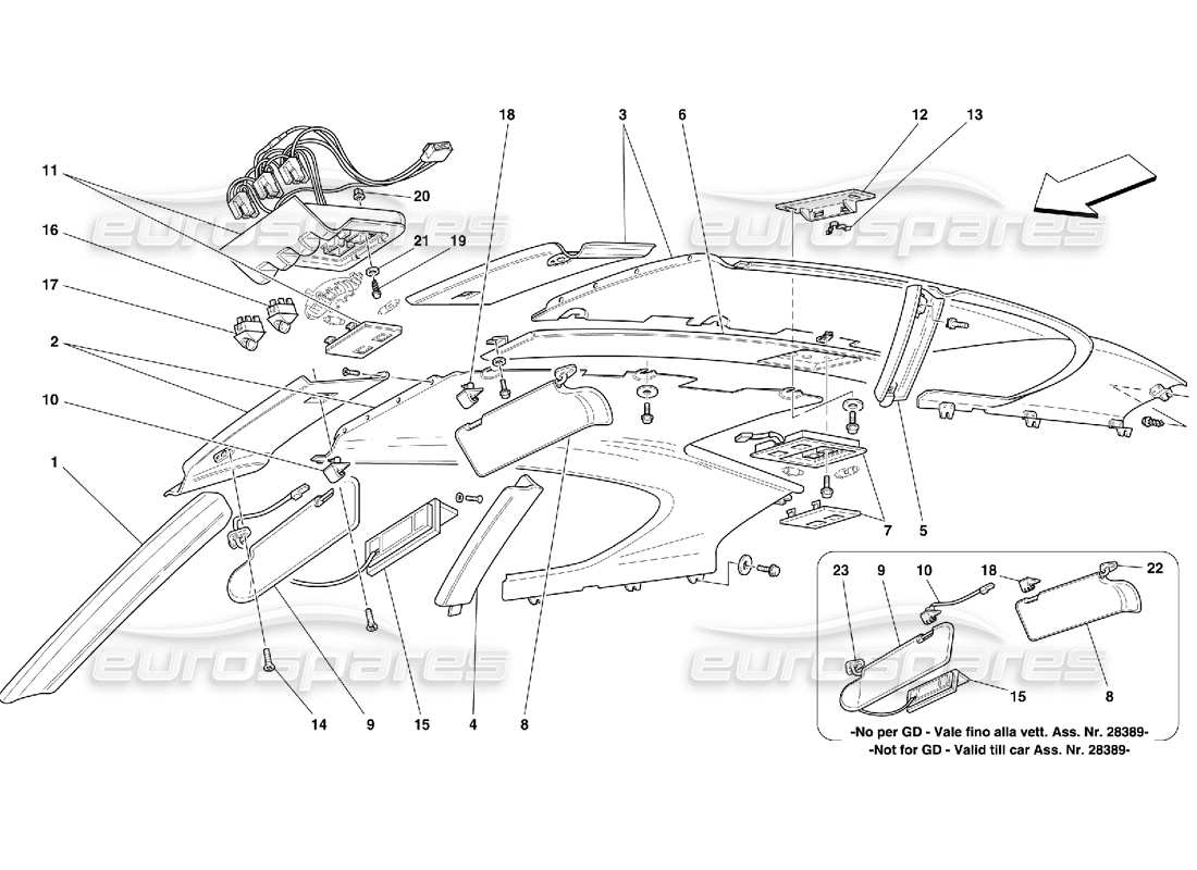a part diagram from the ferrari 456 parts catalogue