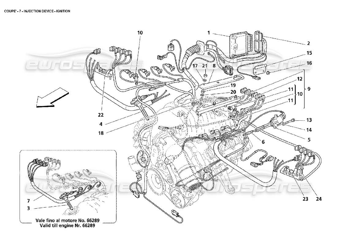 maserati 4200 coupe (2002) injection device - ignition part diagram