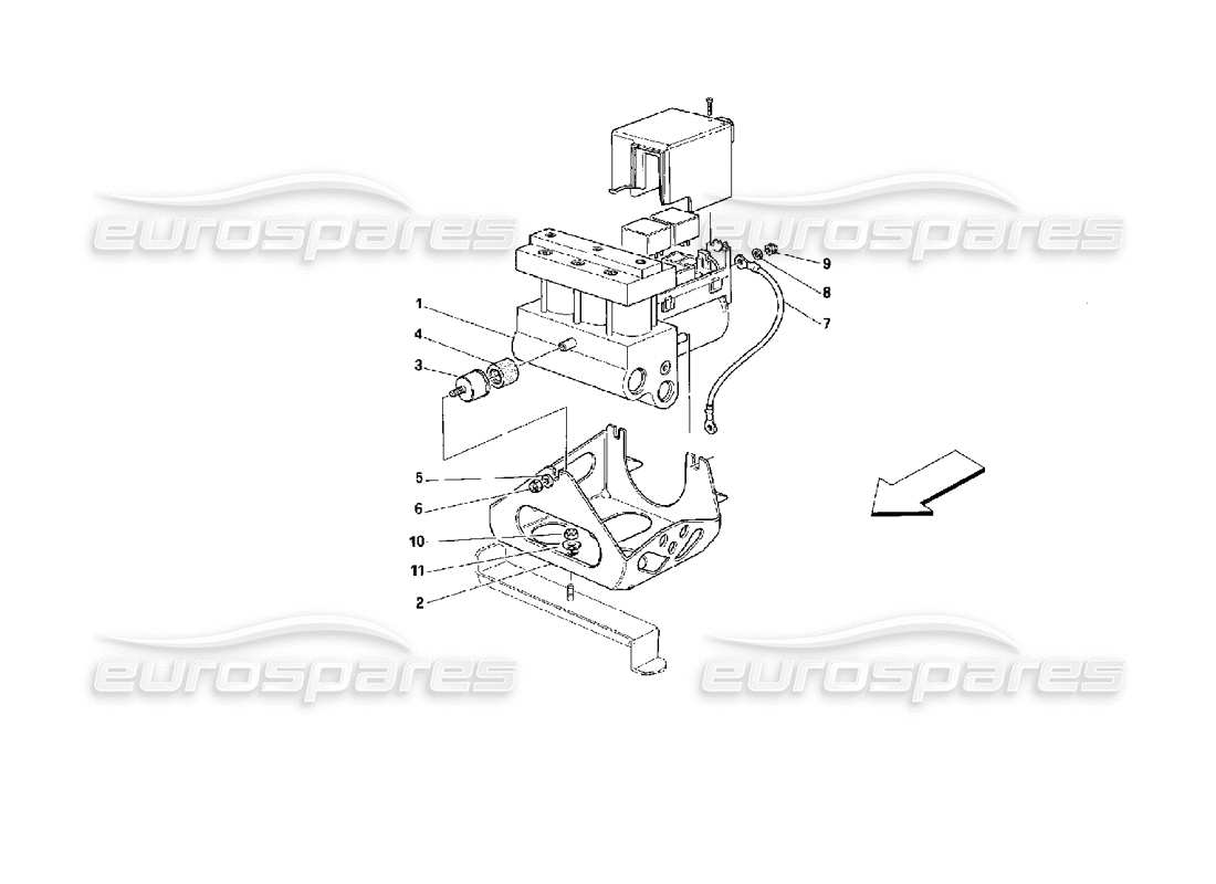 ferrari 512 m abs hydraulic control unit parts diagram