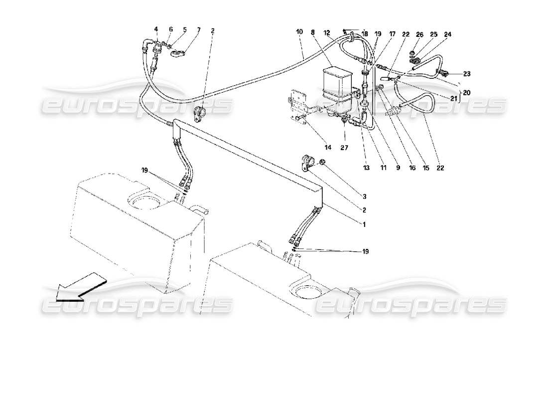 ferrari 512 m anti-evaporative emission control system parts diagram