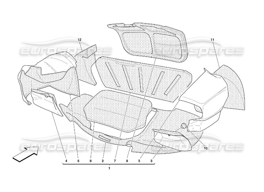 part diagram containing part number 65650100