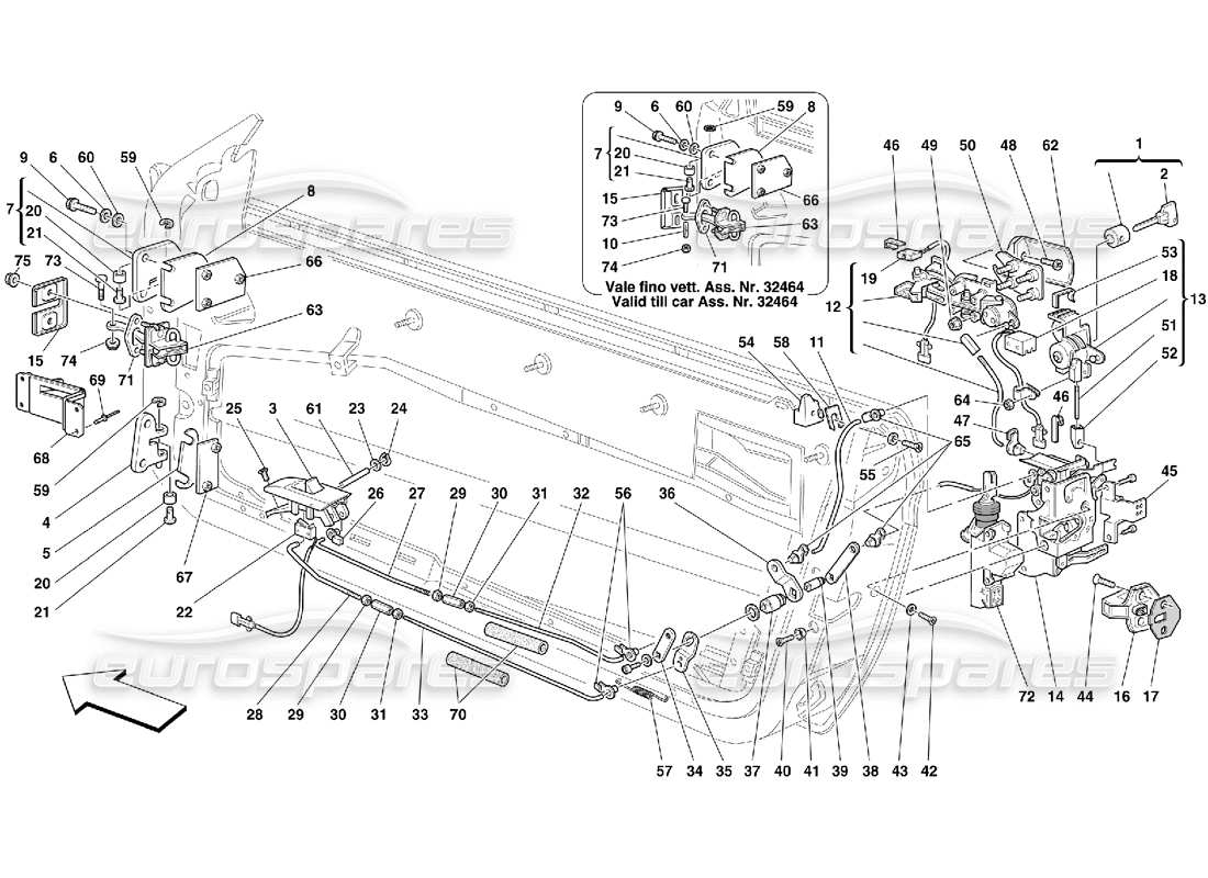 part diagram containing part number 65561700