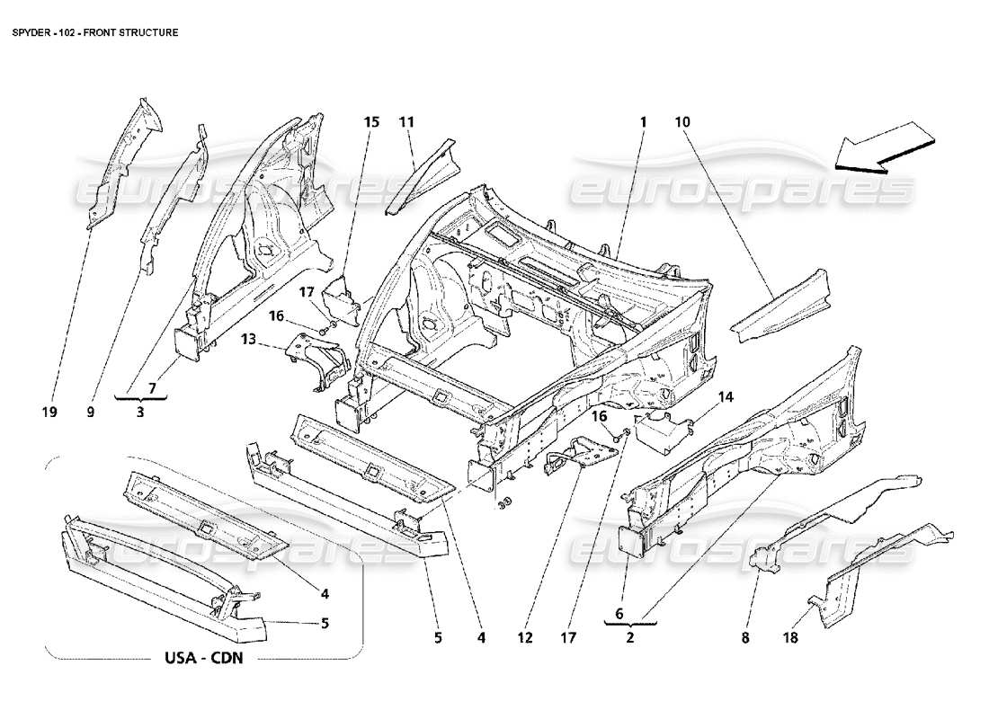 part diagram containing part number 980001169