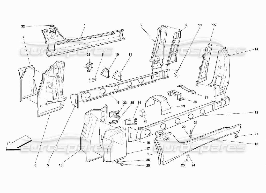 part diagram containing part number 65575500