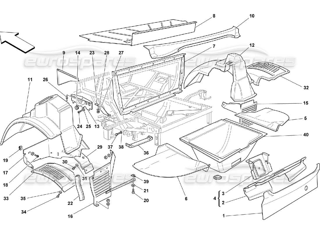 part diagram containing part number 65260100