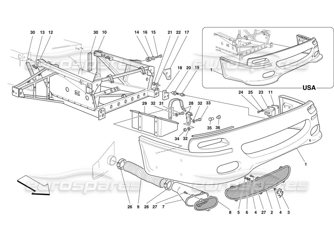 a part diagram from the ferrari f50 parts catalogue