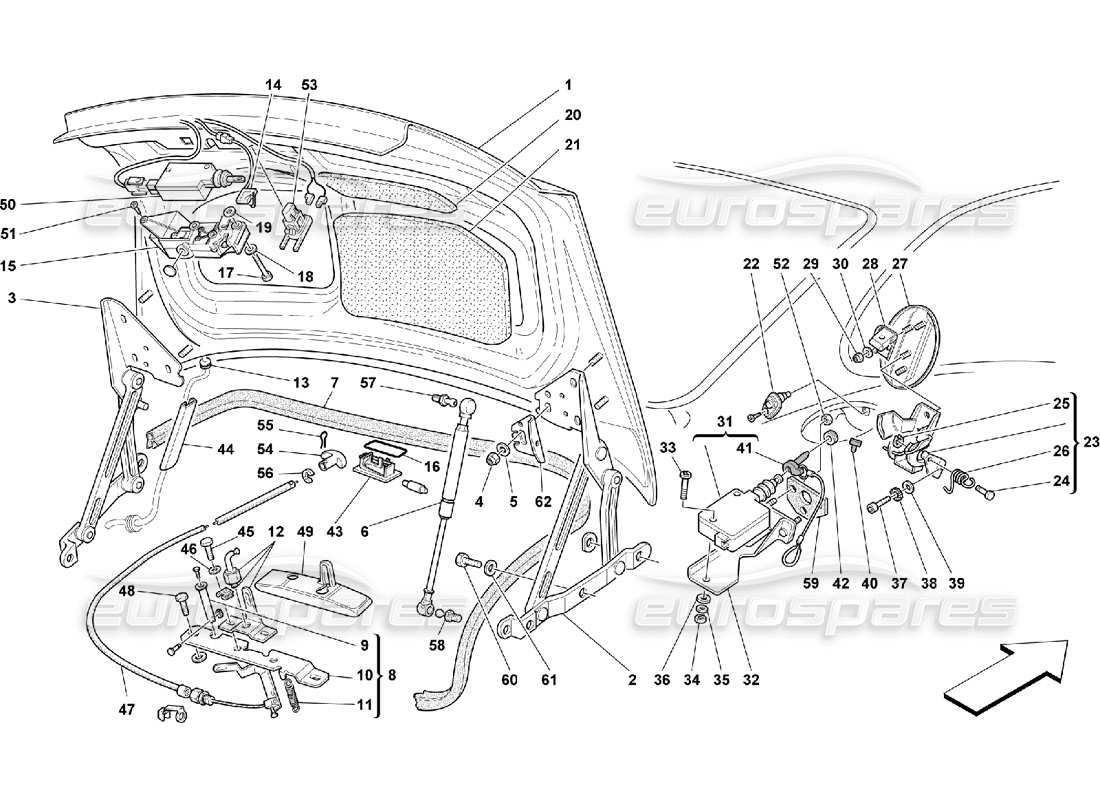 part diagram containing part number 63861700