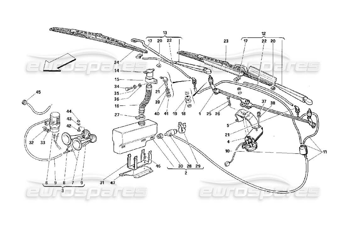 part diagram containing part number 61537500