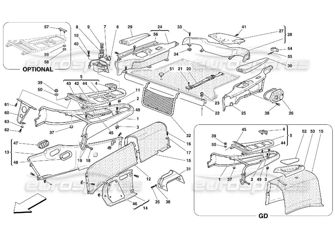 part diagram containing part number 64923000