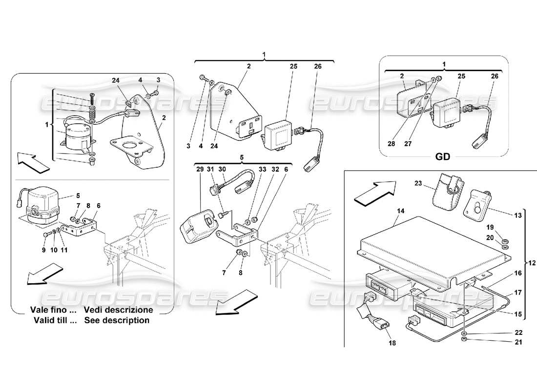 a part diagram from the Ferrari 550 Maranello parts catalogue