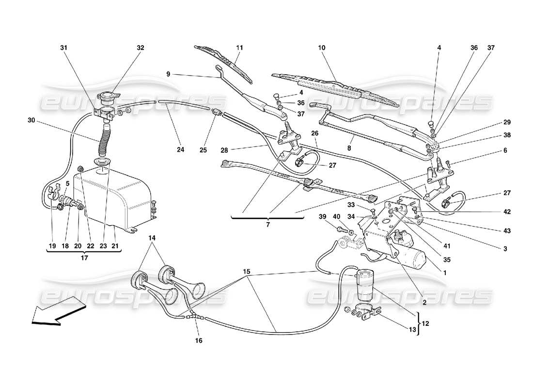 VIEW PARTS DIAGRAMS FROM THE FERRARI 456 M GT/M GTA PARTS CATALOGUE a part diagram from the ferrari 456 m gt/m gta parts catalogue