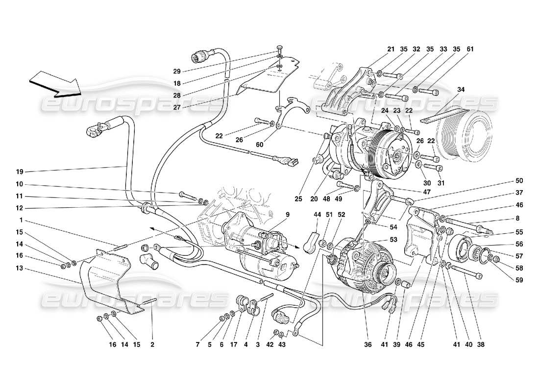 a part diagram from the ferrari 456 m gt/m gta parts catalogue