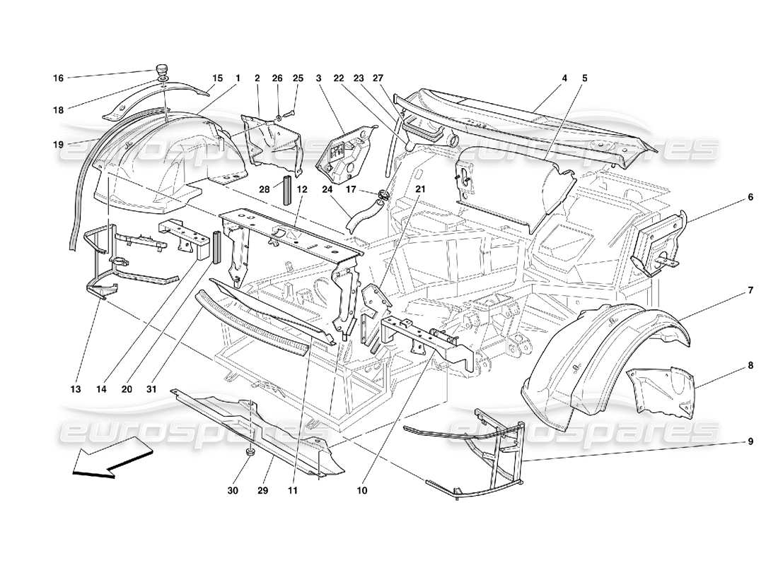 part diagram containing part number 65550300