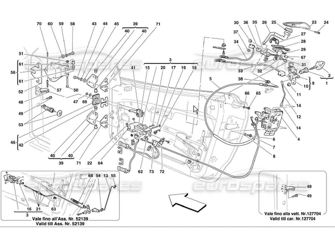 part diagram containing part number 67111800