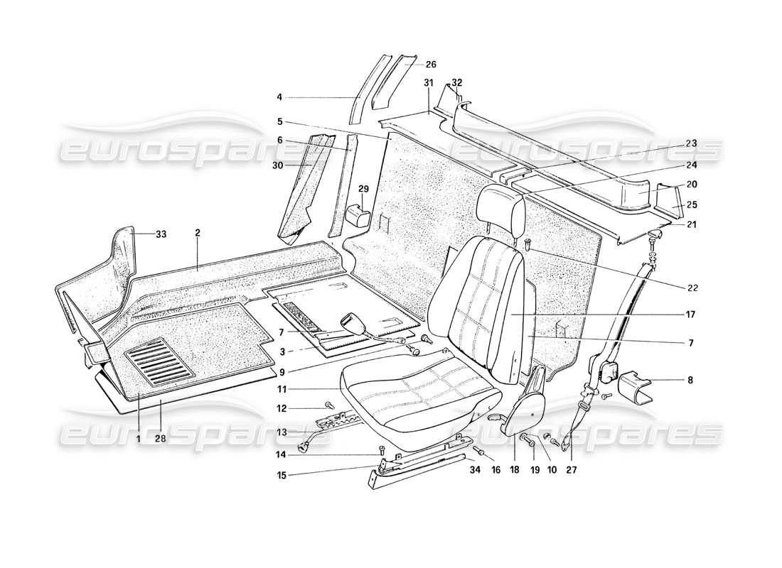 part diagram containing part number 61597100