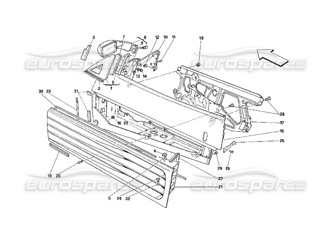part diagram containing part number 62188910