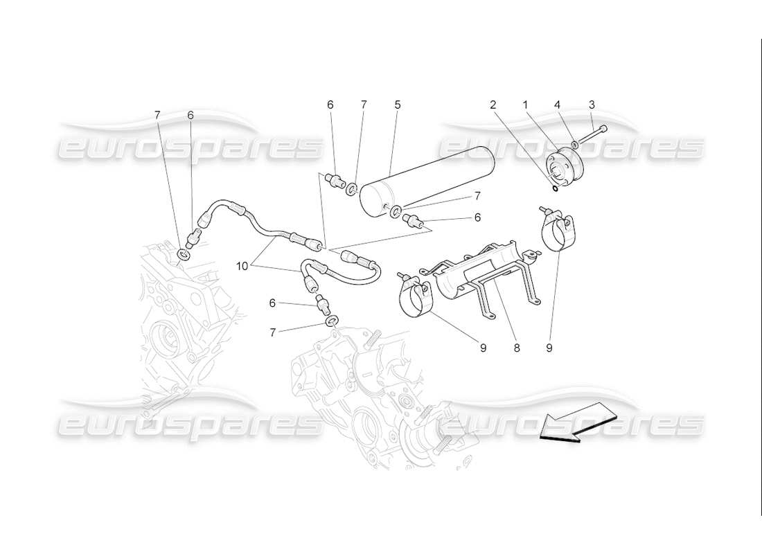 a part diagram from the maserati qtp. (2006) 4.2 f1 parts catalogue