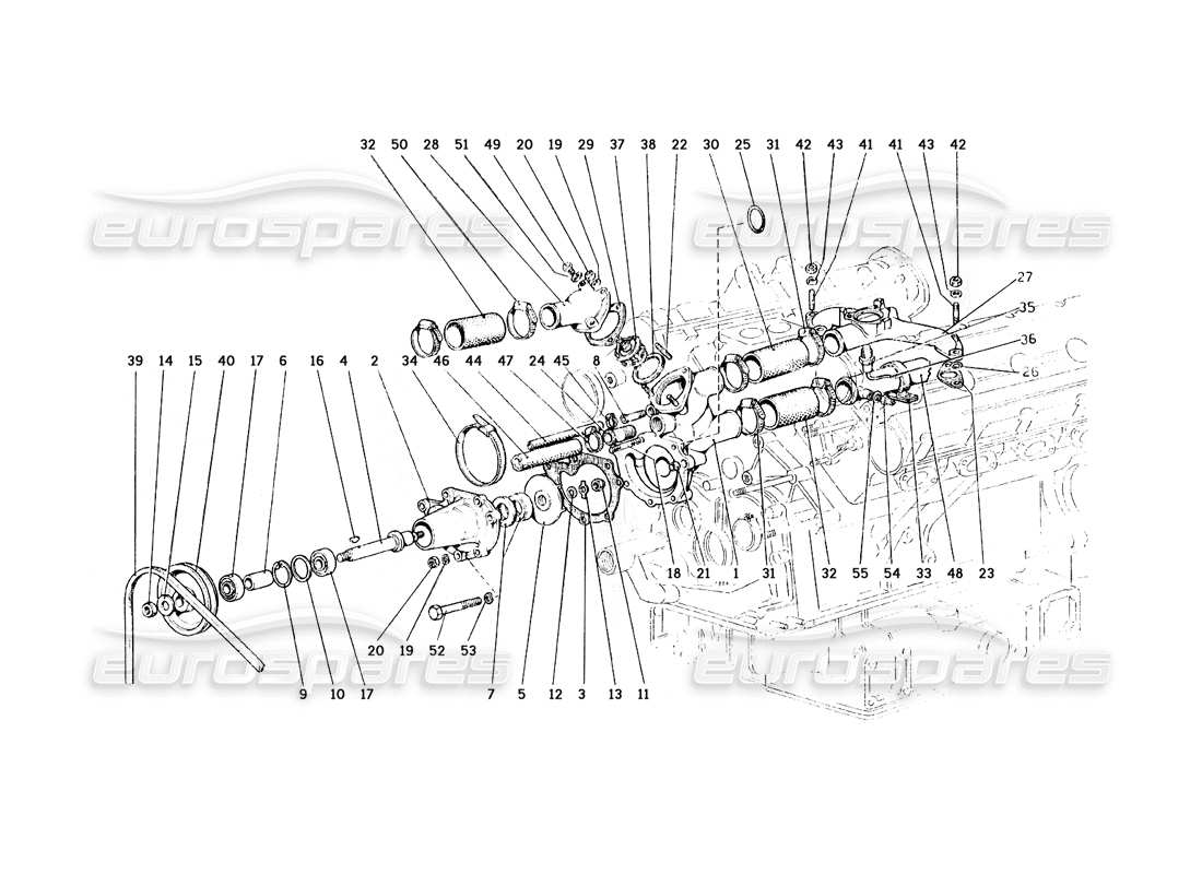 a part diagram from the ferrari 308 parts catalogue
