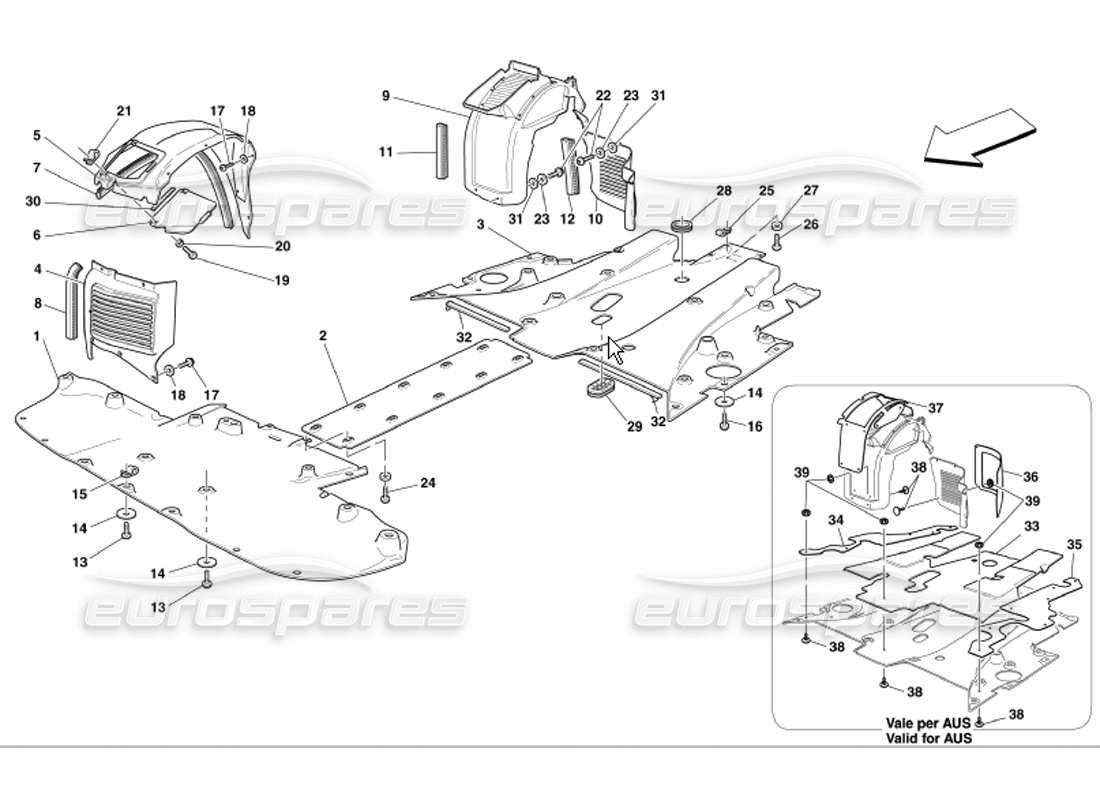 a part diagram from the ferrari 360 modena parts catalogue