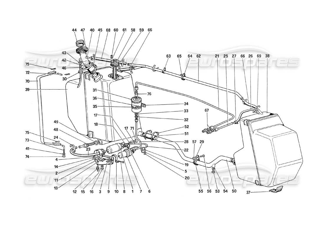 a part diagram from the ferrari 208 parts catalogue