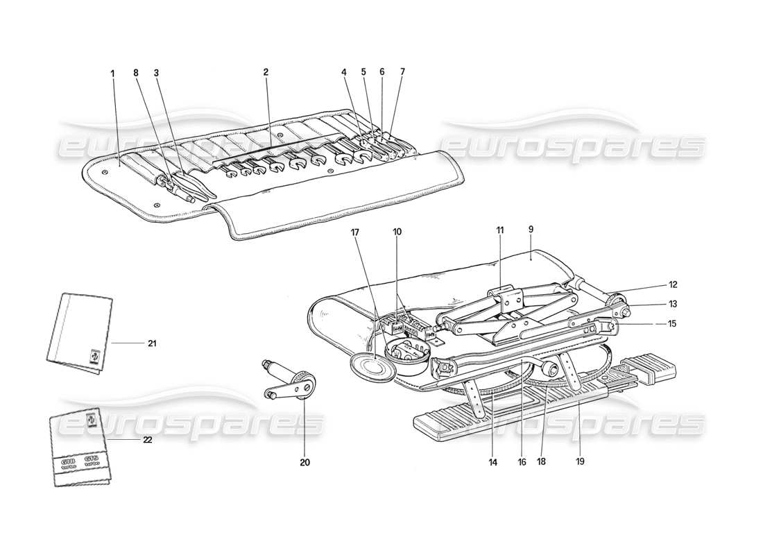 a part diagram from the Ferrari 208 Turbo (1989) parts catalogue
