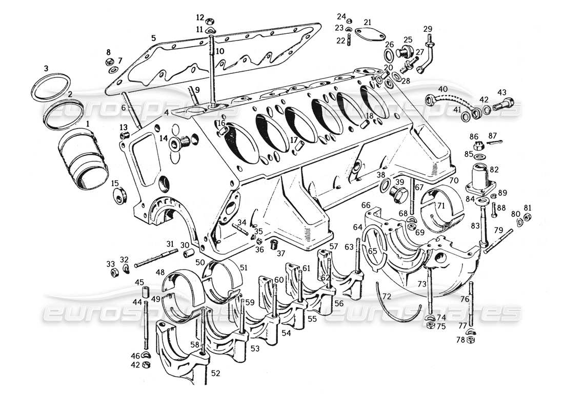 a part diagram from the ferrari 250 parts catalogue