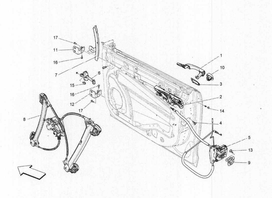 a part diagram from the maserati qtp. v6 3.0 bt 410bhp 2015 parts catalogue