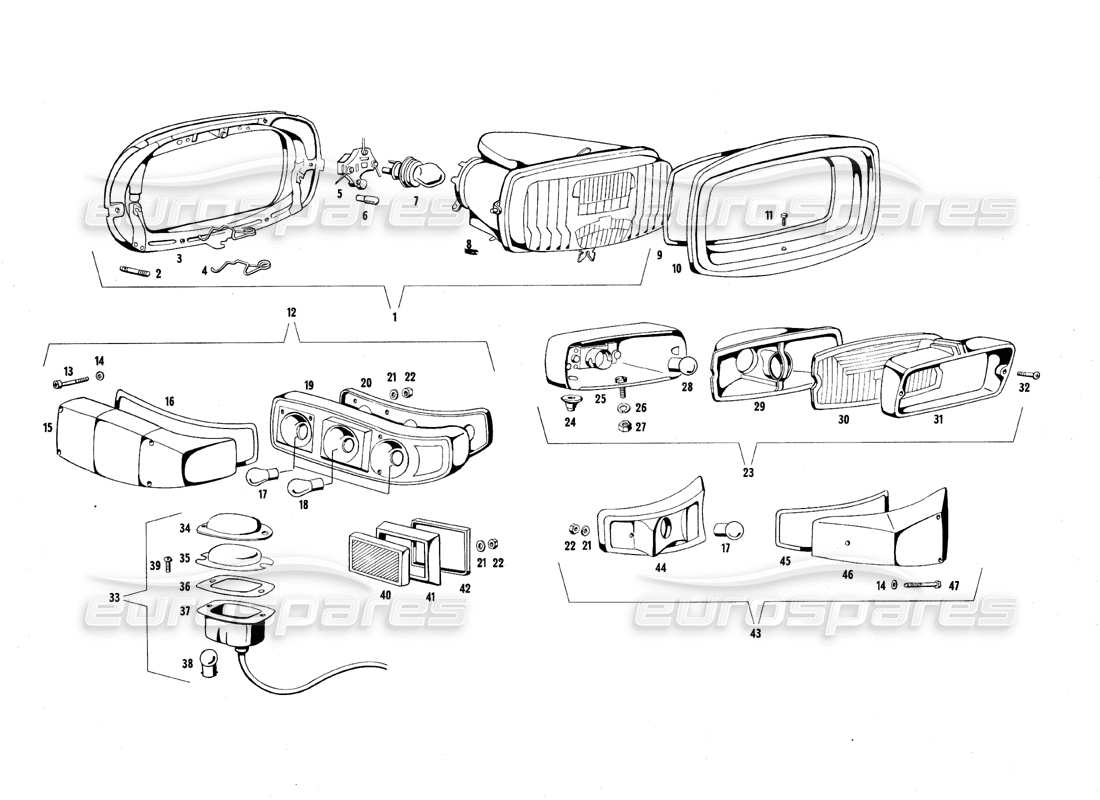 part diagram containing part number 107 - bl 58654