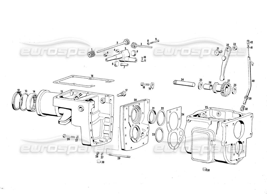 a part diagram from the maserati qtp.v8 4.7 (s1 & s2) 1967 parts catalogue