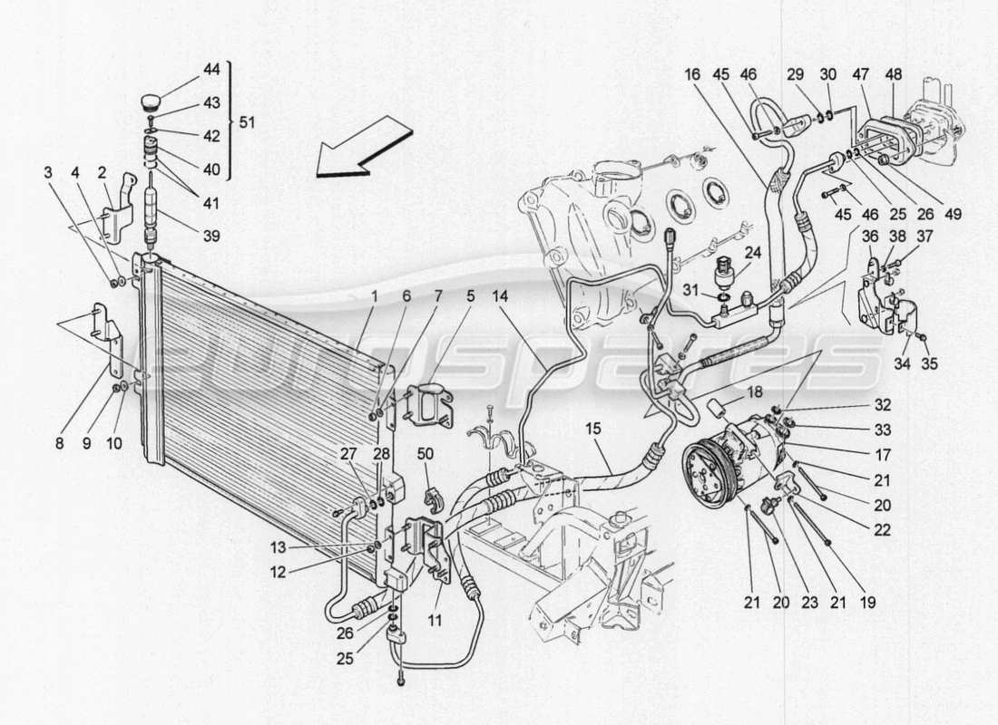a part diagram from the maserati granturismo special edition parts catalogue