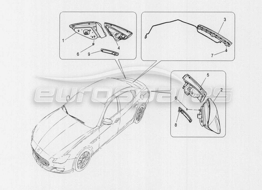 a part diagram from the maserati qtp. v8 3.8 530bhp auto 2015 parts catalogue