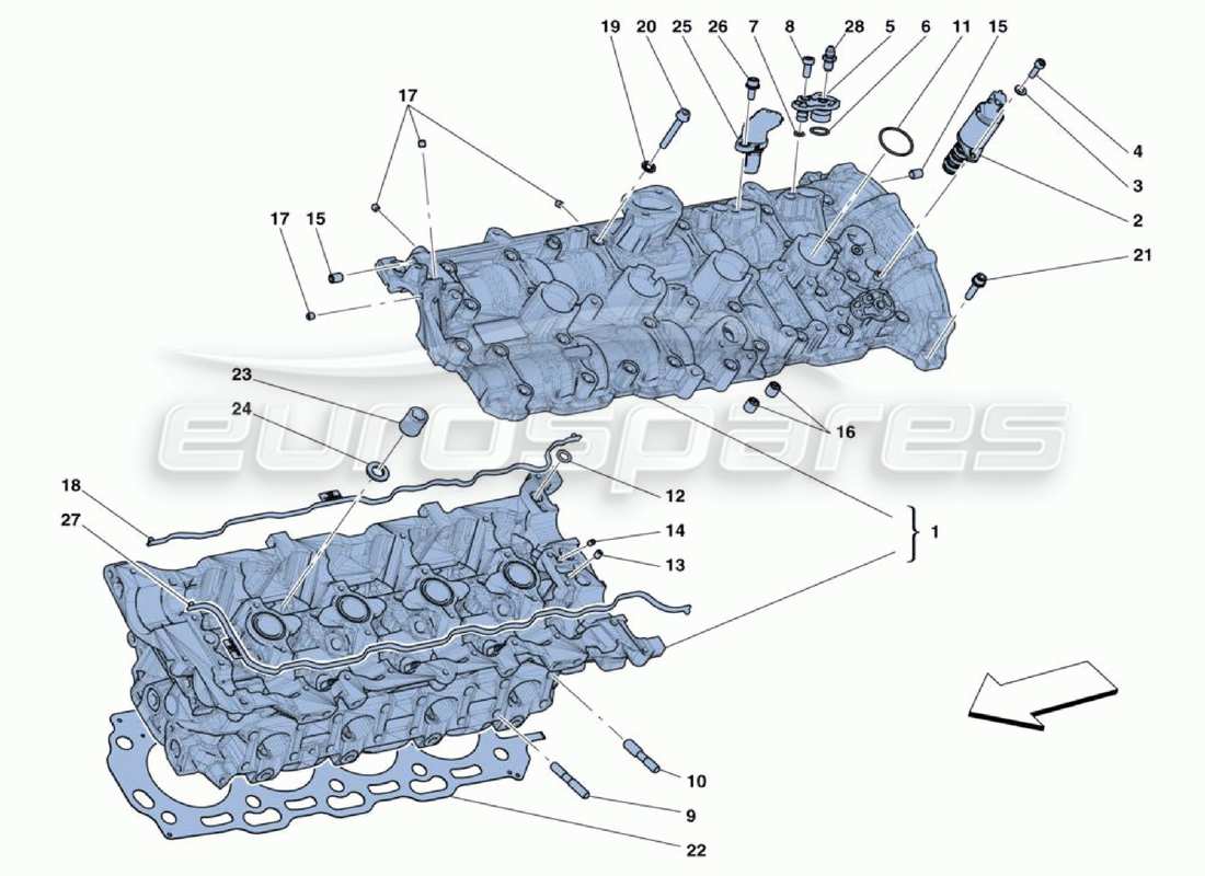 a part diagram from the ferrari 488 parts catalogue