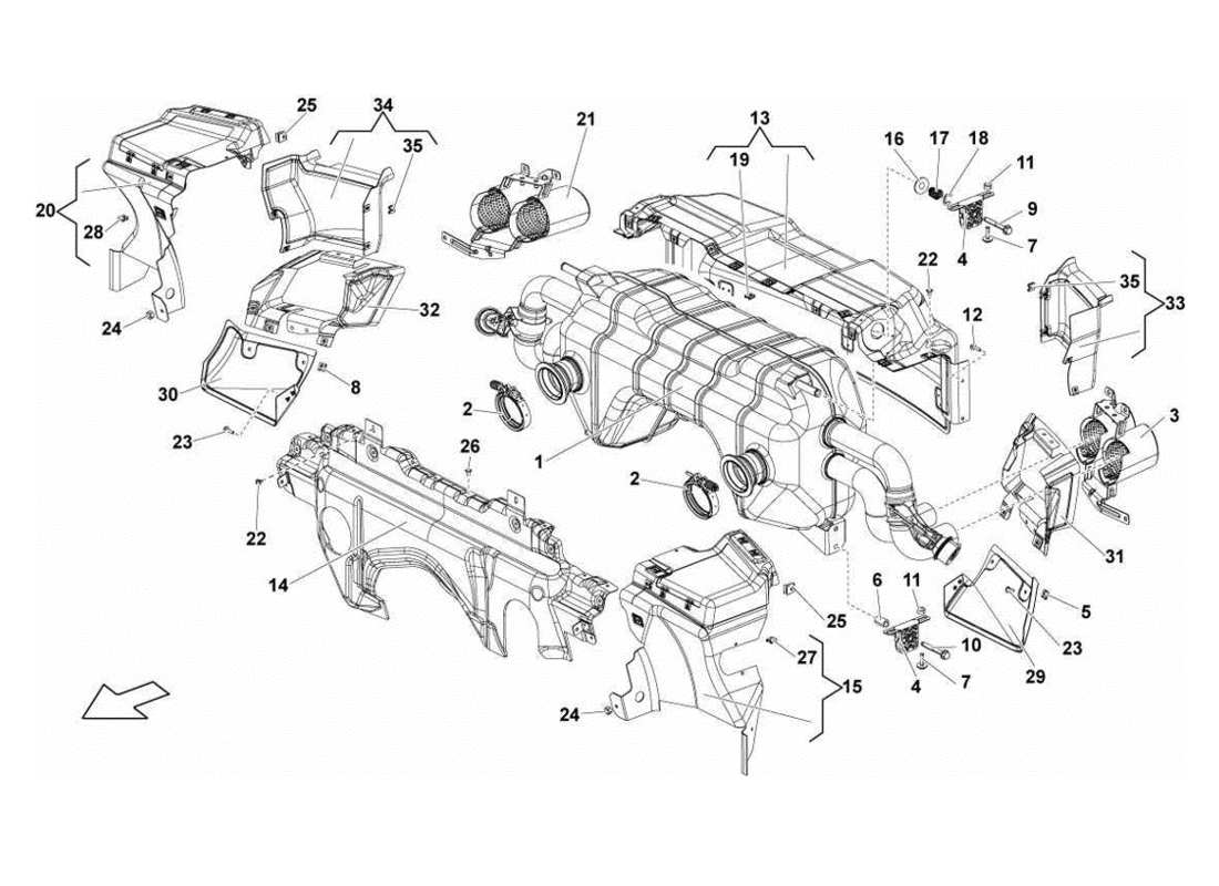 a part diagram from the lamborghini gallardo lp560-4s update parts catalogue