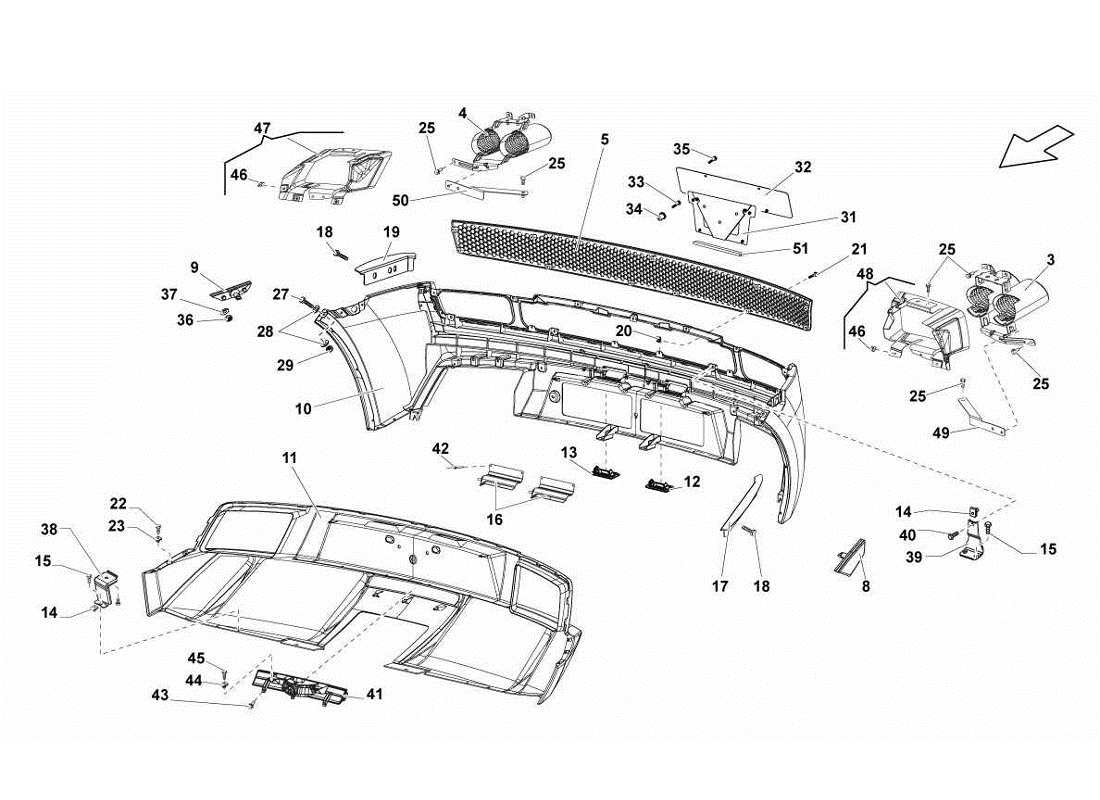 a part diagram from the lamborghini gallardo lp570-4s perform parts catalogue