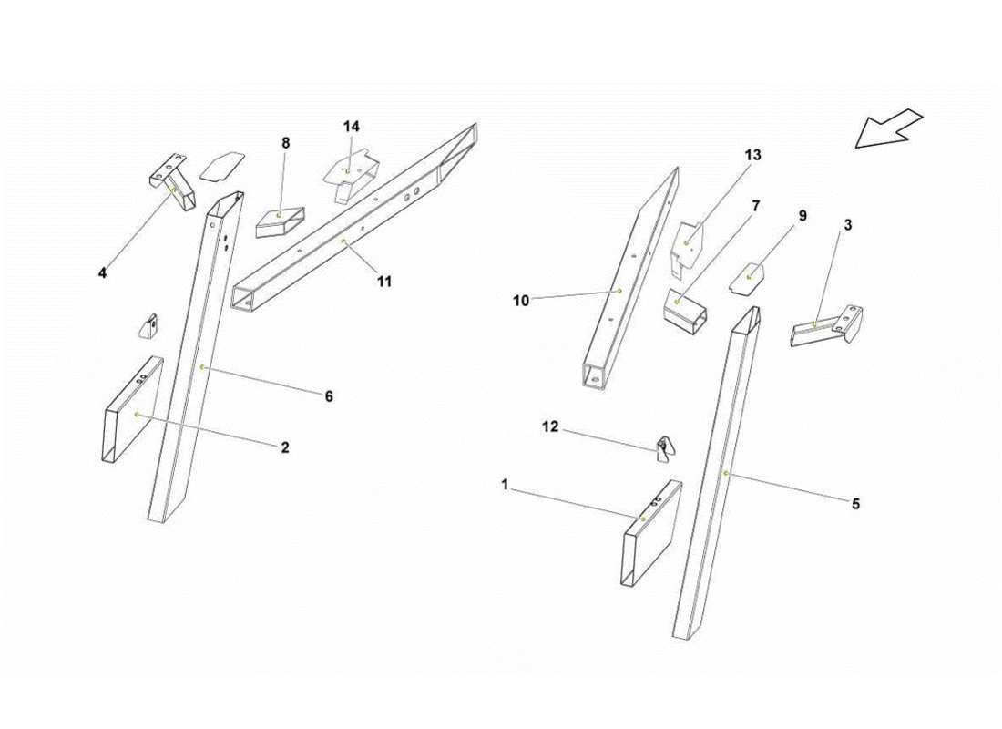 a part diagram from the lamborghini gallardo lp570-4s perform parts catalogue