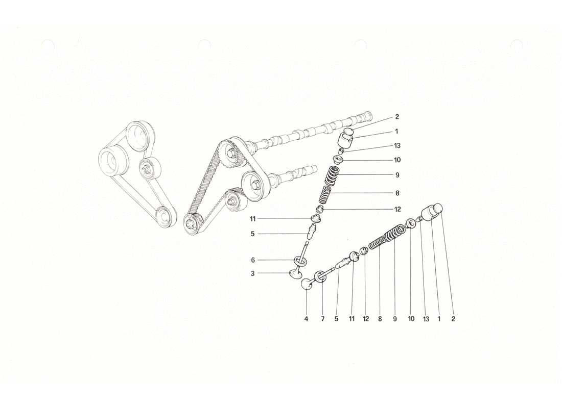 VIEW PARTS DIAGRAMS FROM THE FERRARI 208 GTB GTS PARTS CATALOGUE a part diagram from the ferrari 208 gtb gts parts catalogue