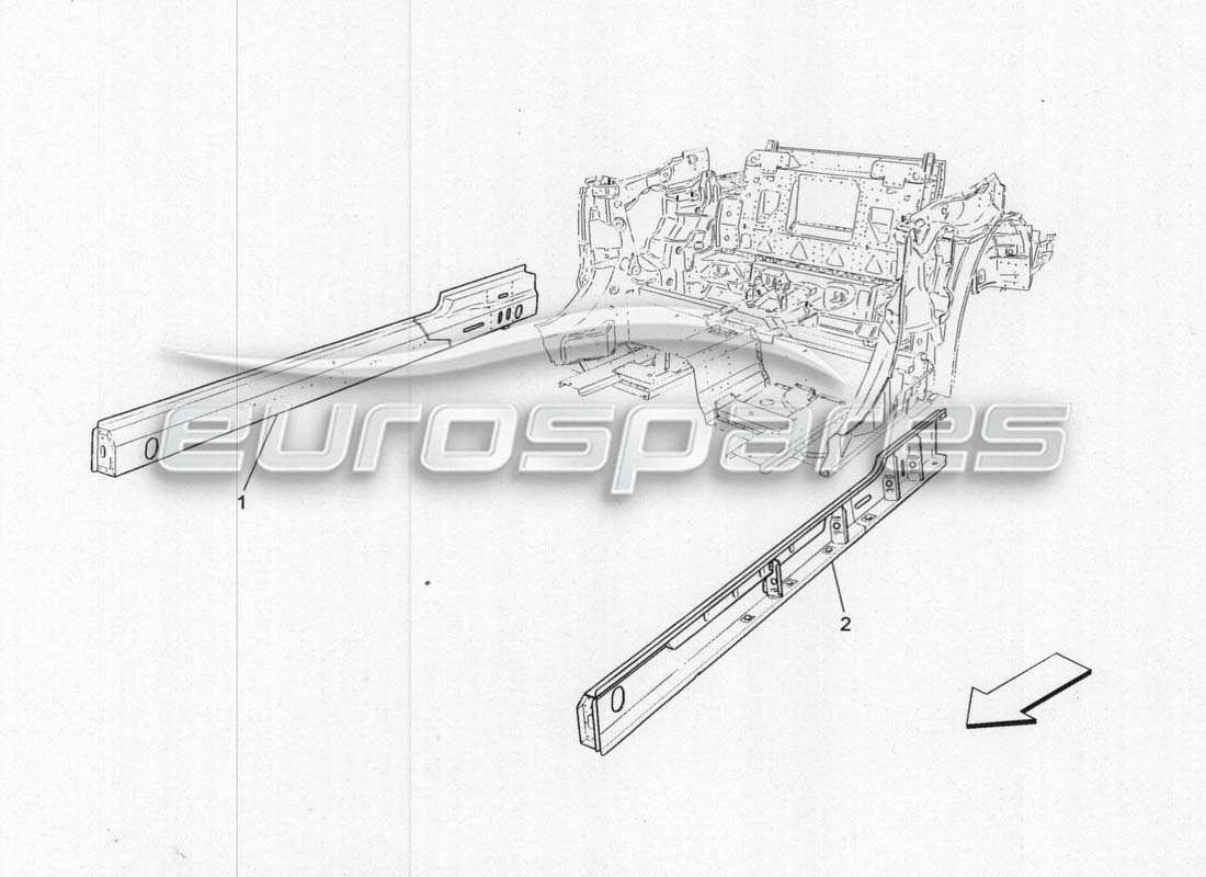a part diagram from the maserati grancabrio mc centenario parts catalogue