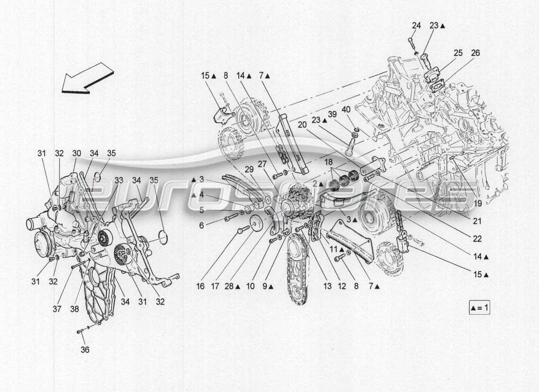 a part diagram from the maserati grancabrio parts catalogue