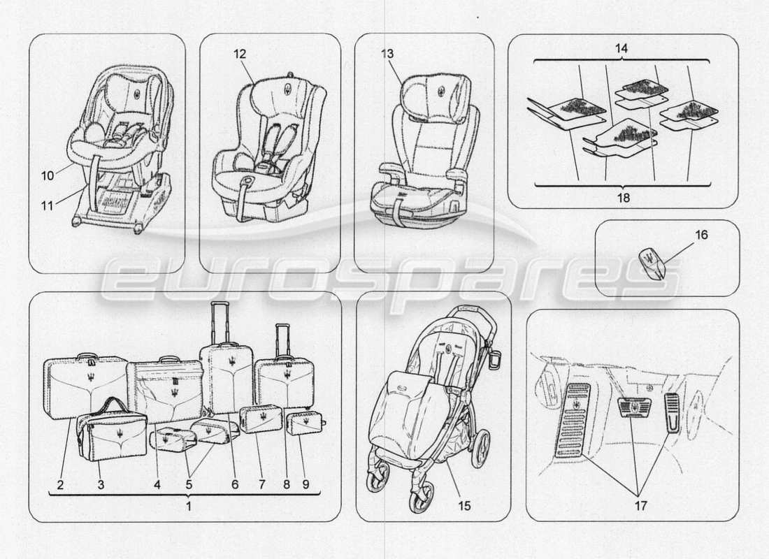 a part diagram from the maserati qtp. v8 3.8 530bhp 2014 auto parts catalogue