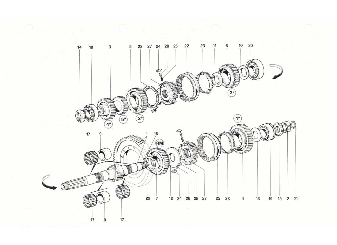 a part diagram from the ferrari 208 parts catalogue
