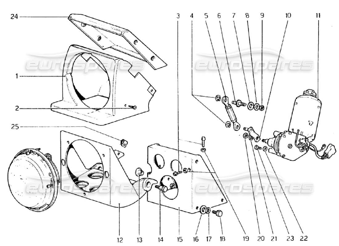 a part diagram from the Ferrari 308 GTB (1976) parts catalogue