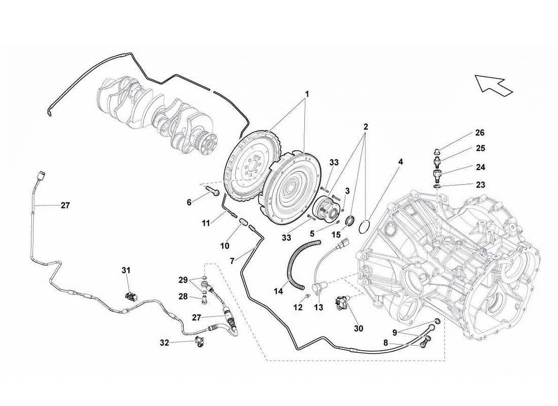 a part diagram from the Lamborghini Gallardo LP560-4s update parts catalogue