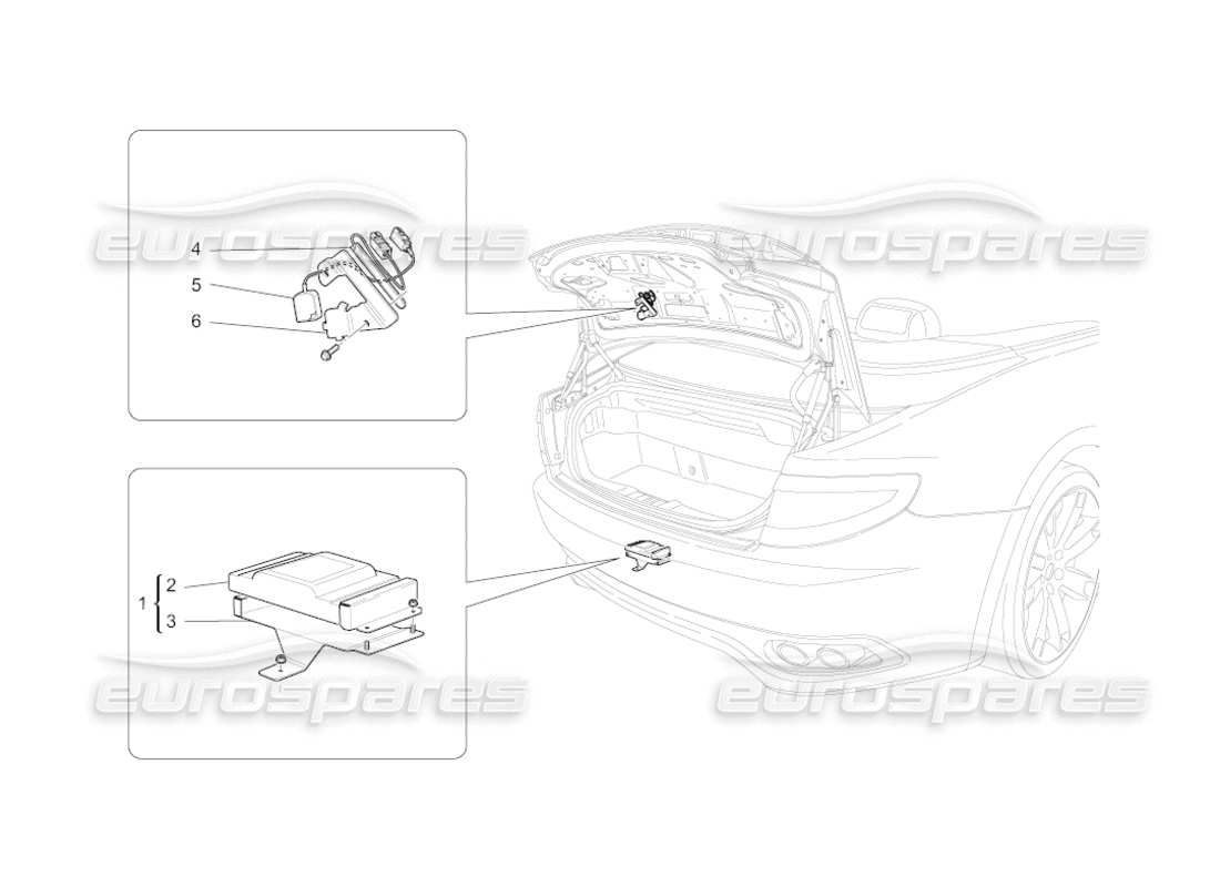 a part diagram from the maserati grancabrio (2011) 4.7 parts catalogue