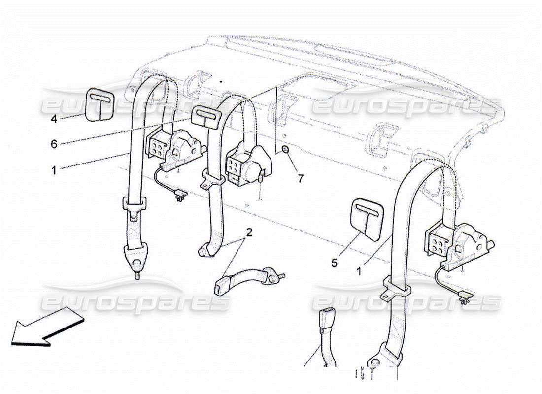 a part diagram from the maserati qtp. (2010) 4.2 parts catalogue
