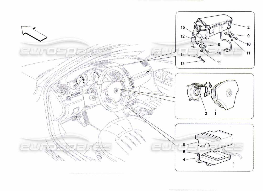 a part diagram from the maserati qtp. (2010) 4.7 parts catalogue