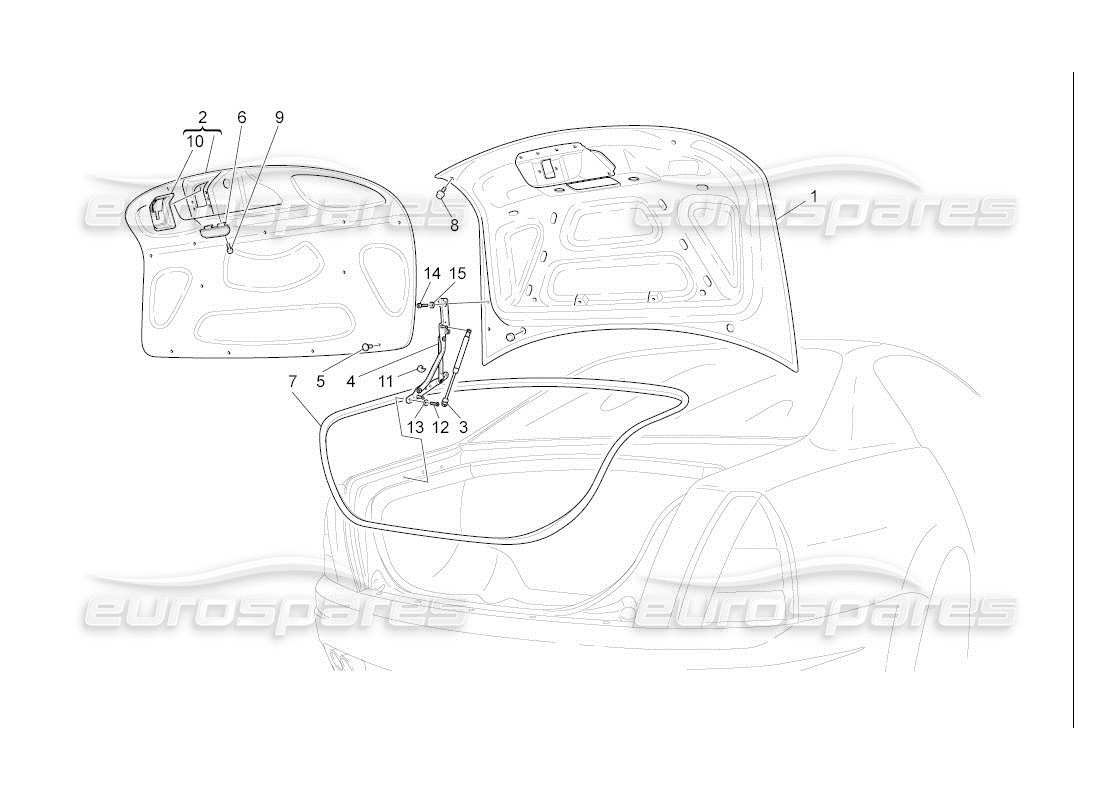 a part diagram from the maserati qtp. (2007) 4.2 auto parts catalogue